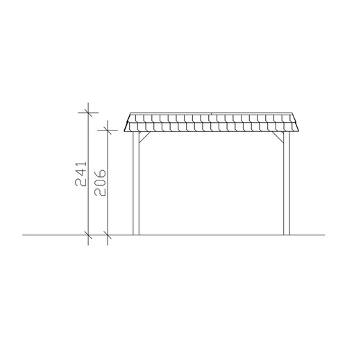 Thumbnail - SKANHOLZ Carport »Spreewald«, BxT: 345 x 589 cm, Firsthöhe: 241 cm, farbbehandelt - braun