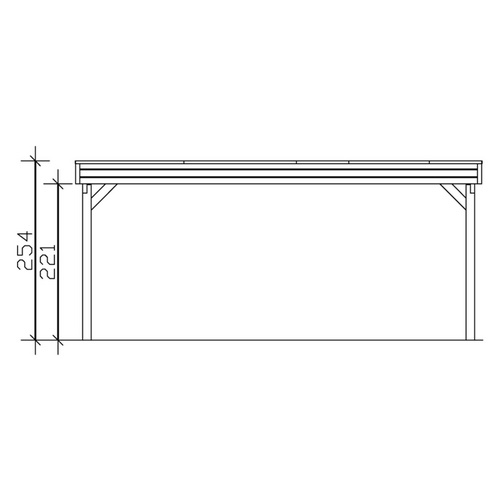 SKANHOLZ Carport »Friesland«, BxT: 557...