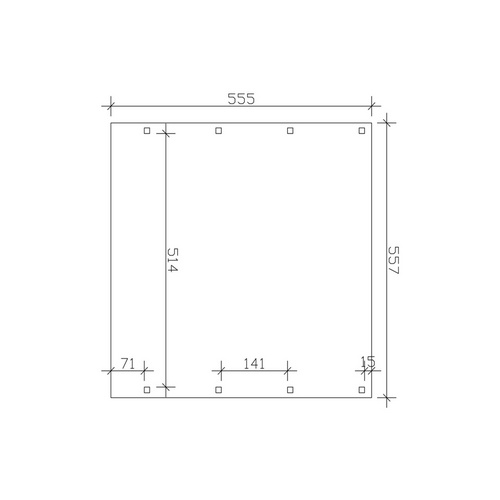 Thumbnail - SKANHOLZ Carport »Friesland«, BxT: 557 x 555 cm, Firsthöhe: 254 cm, farbbehandelt - braun
