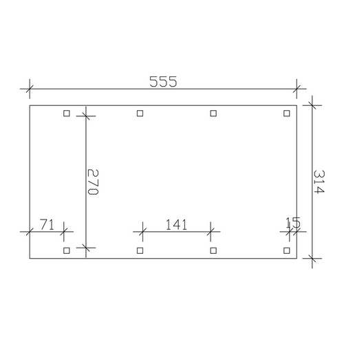 Thumbnail - SKANHOLZ Carport »Friesland«, BxT: 314 x 555 cm, Firsthöhe: 241 cm, lasiert - grau