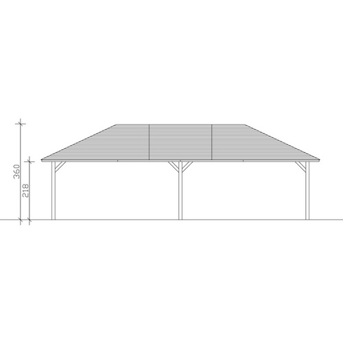 Thumbnail - SKANHOLZ Pavillon »Orleans 4«, Zeltdach, viereckig, BxHxT: 569 x 360 x 1046 cm - beige