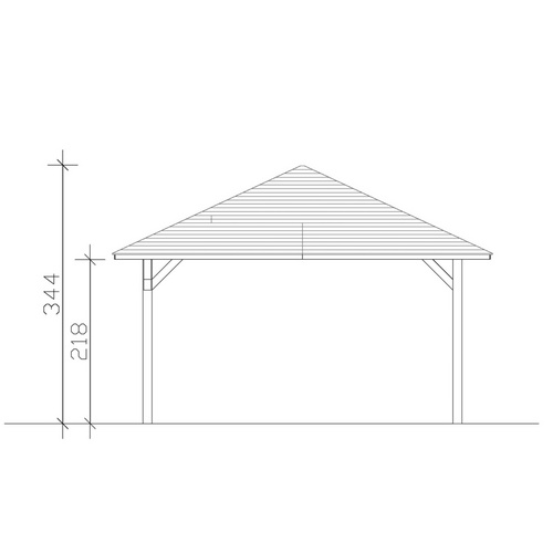 Thumbnail - SKANHOLZ Pavillon »Cannes 4«, Zeltdach, viereckig, BxHxT: 569 x 360 x 569 cm - grau