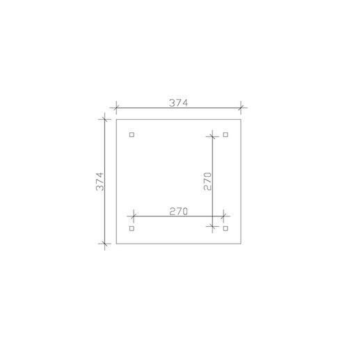 Thumbnail - SKANHOLZ Pavillon »Cannes 1«, Zeltdach, viereckig, BxHxT: 374 x 314 x 374 cm - braun