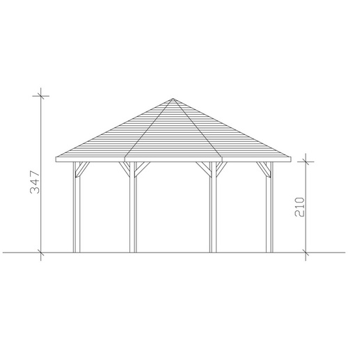 SKANHOLZ Pavillon »Nice 3«, Zeltdach, ...