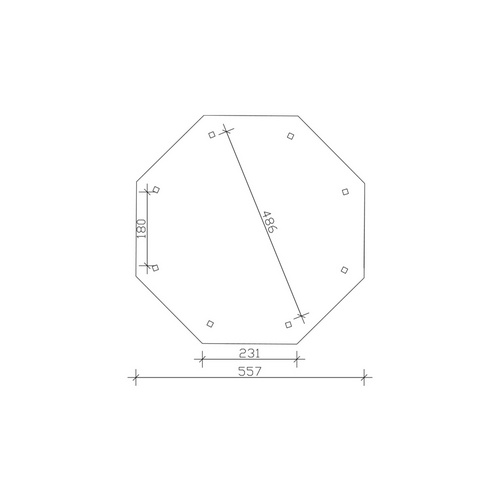 Thumbnail - SKANHOLZ Pavillon »Nice 3«, Zeltdach, achteckig, BxHxT: 557 x 347 x 557 cm - braun