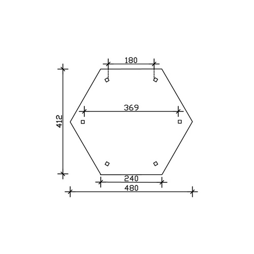 Thumbnail - SKANHOLZ Pavillon »Nancy 3«, Zeltdach, sechseckig, BxHxT: 480 x 316 x 416 cm - weiss