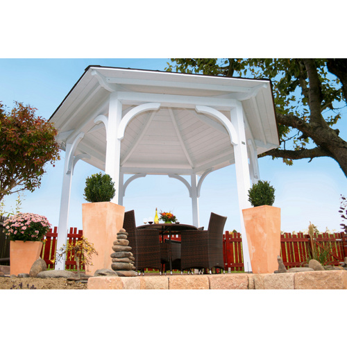 Thumbnail - SKANHOLZ Pavillon »Versailles«, Zeltdach, sechseckig, BxHxT: 418 x 332 x 360 cm - beige
