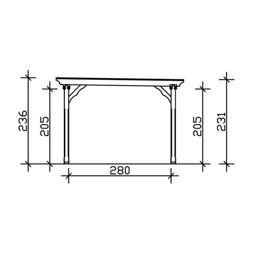 Thumbnail - SKANHOLZ Pavillon »Marseille«, Flachdach, viereckig, BxHxT: 327 x 236 x 350 cm - grau