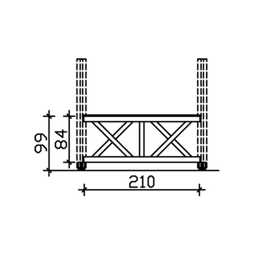 Thumbnail - SKANHOLZ Brüstung, BxH: 78,5 x 84 cm, natur, Holz