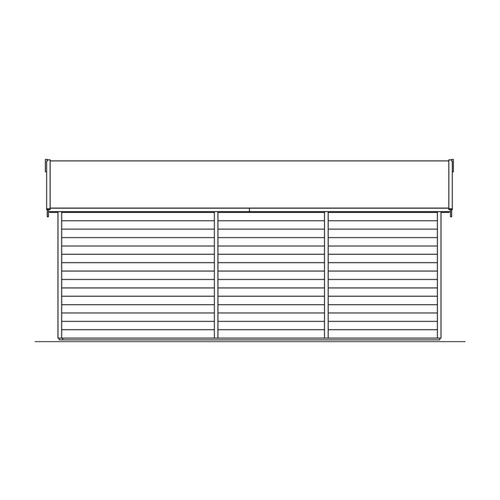 SKANHOLZ Gartenhaus »Tilburg«, Holz, BxHxT: 653 x 288 x 380 cm (Außenmaße inkl. Dachüberstand) - grau |  Holz  |  23,29 m²