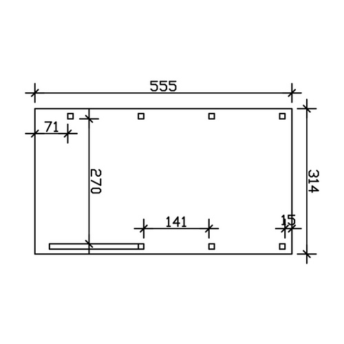 SKANHOLZ Carport »Friesland Set 5«, Bx...