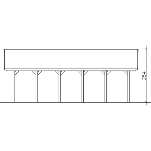 Thumbnail - SKANHOLZ Carport »Wallgau«, BxT: 620 x 900 cm, Firsthöhe: 354 cm, lasiert - braun