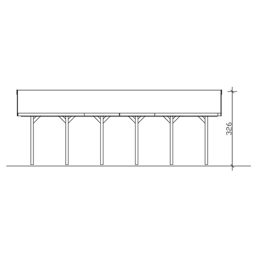 Thumbnail - SKANHOLZ Carport »Wallgau«, BxT: 430 x 900 cm, Firsthöhe: 326 cm, lasiert - braun