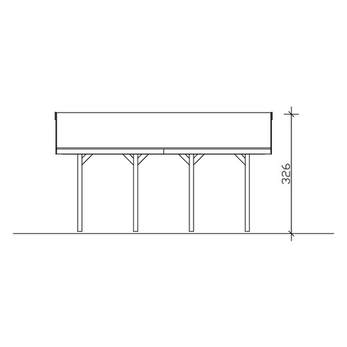 Thumbnail - SKANHOLZ Carport »Wallgau«, BxT: 430 x 600 cm, Firsthöhe: 326 cm, lasiert - grau