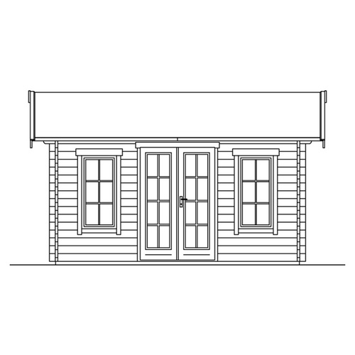 Thumbnail - SKANHOLZ Gartenhaus »Lugano 1«, Holz, BxHxT: 500 x 296 x 300 cm (Außenmaße inkl. Dachüberstand) - beige