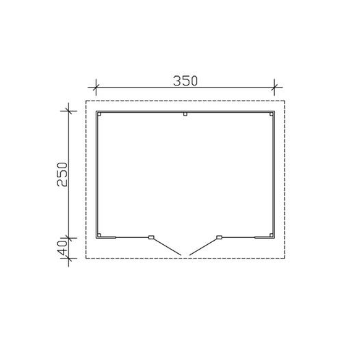 SKANHOLZ Ferienhaus »Ostende«, Holz, BxHxT: 390 x 249,5 x 310 cm (Außenmaße inkl. Dachüberstand) - grau |  Holz  |  8,75 m²