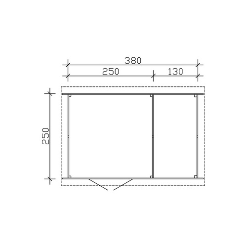 SKANHOLZ Ferienhaus »Venlo«, Holz, BxHxT: 420 x 255 x 250 cm (Außenmaße inkl. Dachüberstand) - beige |  Holz  |  9,5 m²