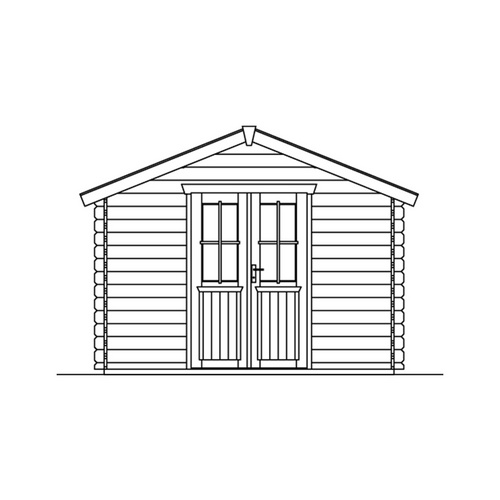 SKANHOLZ Ferienhaus »Faro«, Holz, BxHxT: 340 x 256 x 200 cm (Außenmaße inkl. Dachüberstand) - beige |  Fichte  |  6 m²