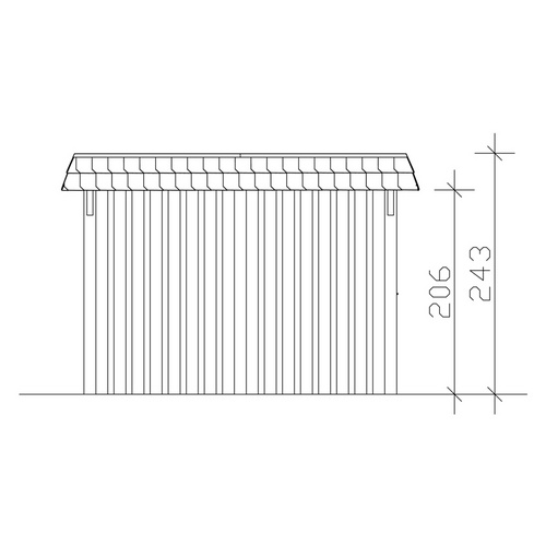 Thumbnail - SKANHOLZ Carport »Wendland«, BxT: 362 x 870 cm, Firsthöhe: 243 cm, farbbehandelt - grau