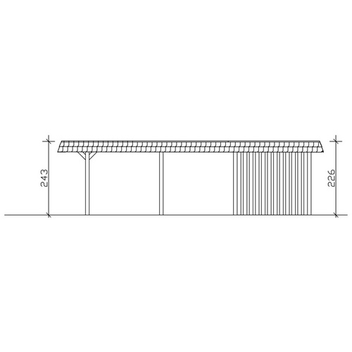 Thumbnail - SKANHOLZ Carport »Wendland«, BxT: 362 x 870 cm, Firsthöhe: 243 cm, farbbehandelt - weiss