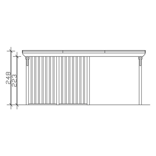 Thumbnail - SKANHOLZ Carport »Emsland«, BxT: 613 x 846 cm, Firsthöhe: 248 cm, farbbehandelt - braun