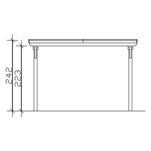 Thumbnail - SKANHOLZ Carport »Emsland«, BxT: 404 x 604 cm, Firsthöhe: 242 cm, unbehandelt - beige