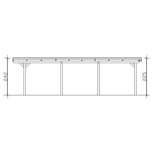 SKANHOLZ Carport »Emsland«, BxT: 404 x...