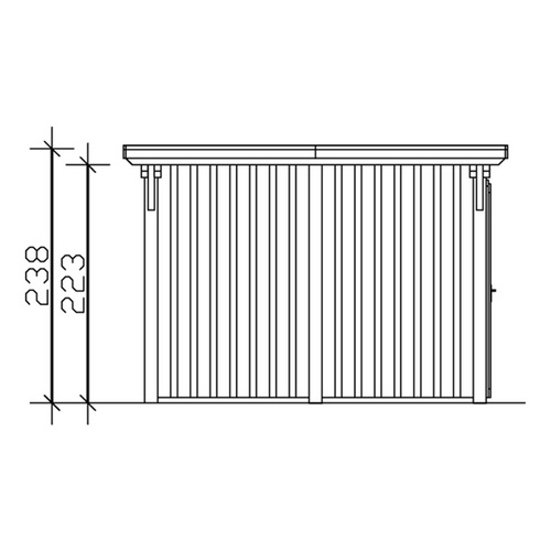 Thumbnail - SKANHOLZ Carport »Emsland«, BxT: 354 x 846 cm, Firsthöhe: 238 cm, farbbehandelt - weiss