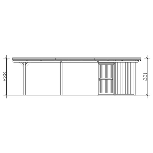 Thumbnail - SKANHOLZ Carport »Emsland«, BxT: 354 x 846 cm, Firsthöhe: 238 cm, unbehandelt - beige