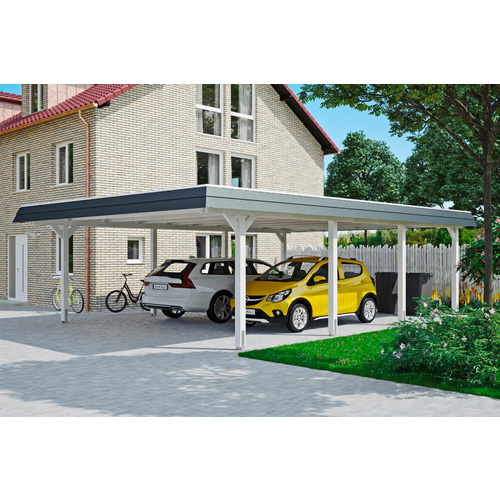 Thumbnail - SKANHOLZ Carport »Wendland«, BxT: 630 x 879 cm, Firsthöhe: 253 cm, farbbehandelt - weiss