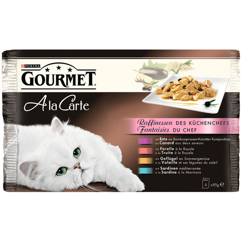 Purina Katzen-Nassfutter »Gourmet a la Carte«, 4 Tüten à 85 g - bunt