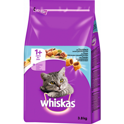 WHISKAS Katzentrockenfutter »1+ Jahre«, 3 Beutel à 3800 g