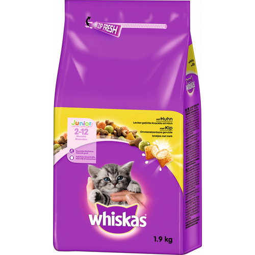 WHISKAS Katzentrockenfutter, 6 Beutel à 1900 g