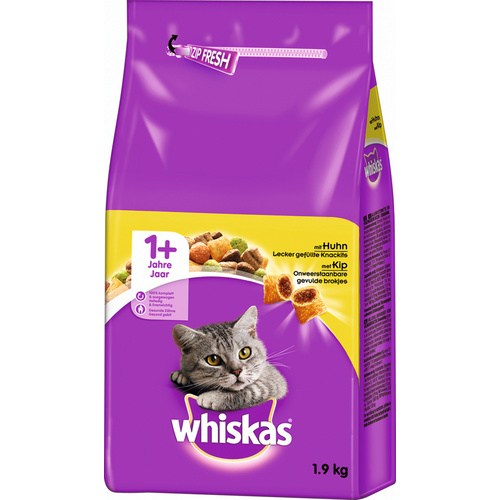 WHISKAS Katzentrockenfutter »1+ Jahre«, 6 Beutel à 1900 g
