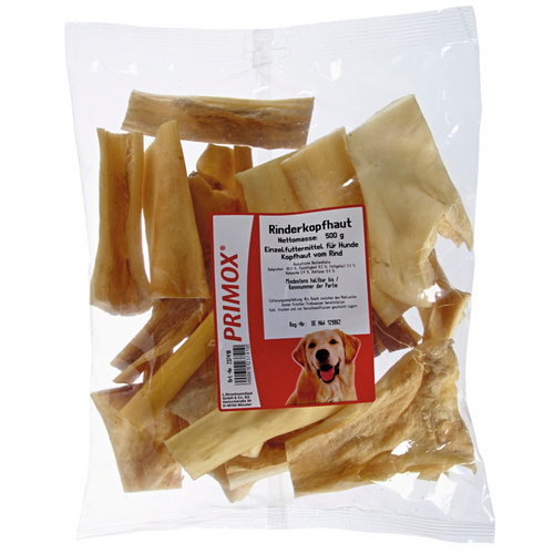 PRIMOX Hundesnack »Rinderkopfhaut«, Rind, 500 g