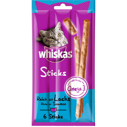 WHISKAS Katzensnack »Sticks«, Lachs, 36 g