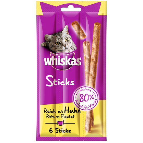 WHISKAS Katzensnack »Sticks«, Huhn, 36 g