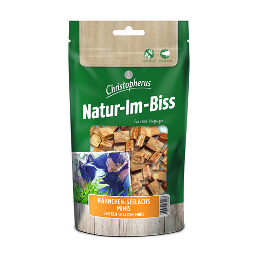 CHRISTOPHERUS Hundesnack »Natur-Im-Biss«, Hähnchen/Seelachs, 70 g