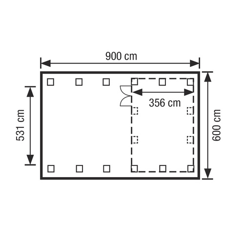 Thumbnail - Doppelcarport »Berlin«, BxT: 600 x 900 cm, Fichtenholz - braun