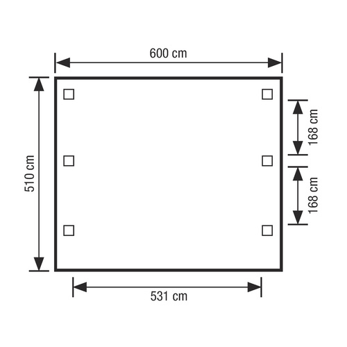 Thumbnail - Doppelcarport »Berlin«, BxT: 600 x 510 cm, Fichtenholz - braun
