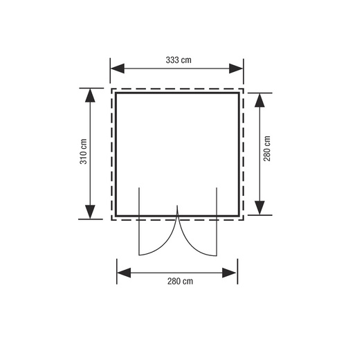 Mr. GARDENER Ferienhaus »Australien«, Holz, BxHxT: 333 x 250 x 280 cm (Außenmaße inkl. Dachüberstand), Wandstärke 28mm - beige |  Fichte  |  7,84 m² ...