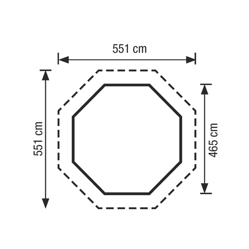 Thumbnail - PALMAKO Pavillon »Betty 2«, Spitzdach, achteckig, BxHxT: 551 x 346 x 551 cm - braun