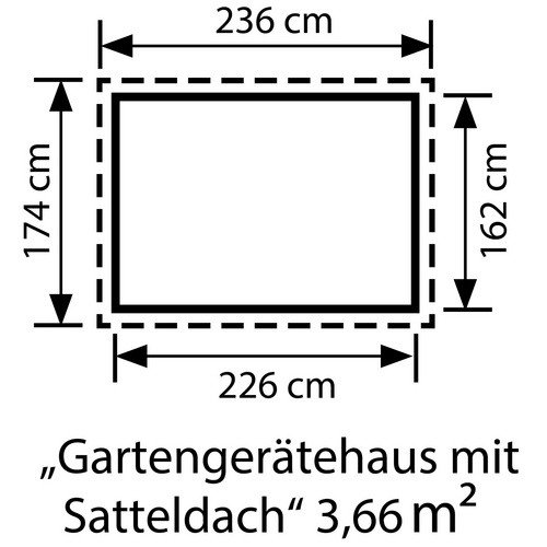 FLORAWORLD Gerätehaus, Metall, BxHxT: 2...