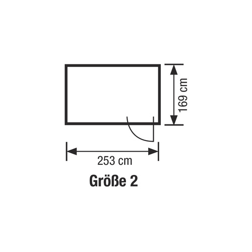 SKANHOLZ Ferienhaus »Sydney 2«, Holz, BxHxT: 253 x 223 x 169 cm (Außenmaße inkl. Dachüberstand) - grau |  Holz