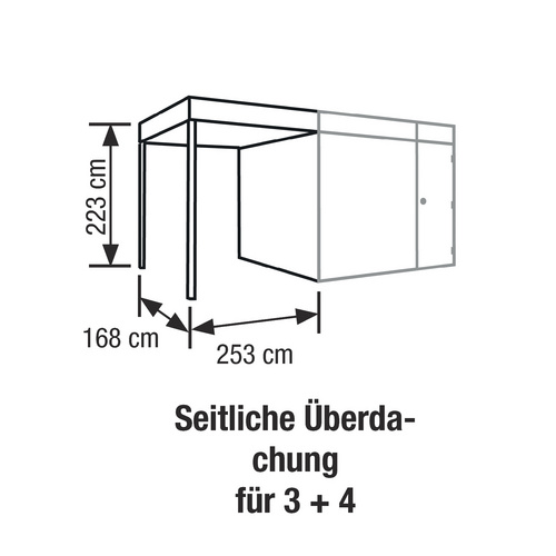 SKANHOLZ Schleppdach »Sydney, Perth, Melbourne, Brisbane 3 + 4«, Breite: 168 cm, Dach: Holz, telegrau | Holz SKANHOLZ Schleppdach »Sydney, Perth, Melbourne, Brisbane 3 + 4«, Breite: 168 cm, Dach: Holz, telegrau | Holz