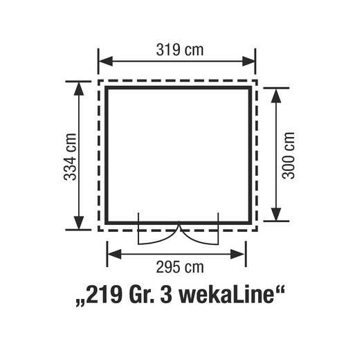Thumbnail - WEKA Gartenhaus »219 Gr. 3«, Holz, BxHxT: 319 x 218 x 300 cm (Außenmaße inkl. Dachüberstand) - beige