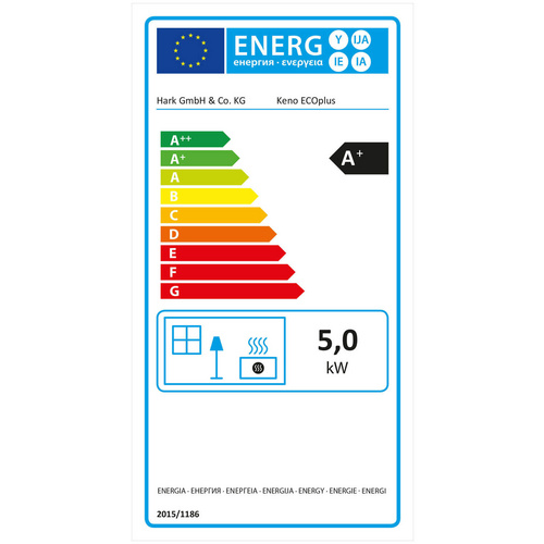 HARK Zeitbrandofen »Keno ECOplus«, Naturstein, 5 kW - grau