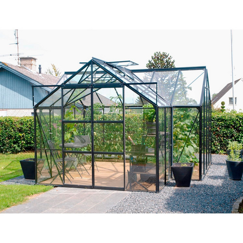 Thumbnail - VITAVIA Gewächshaus »Sirona«, 13 m², Aluminium/ESG Glas, winterfest - schwarz
