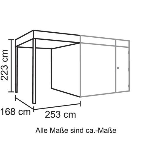 SKANHOLZ Schleppdach »Sydney, Perth, Melbourne, Brisbane 3 + 4«, Breite: 168 cm, Dach: Holz, telegrau | Holz SKANHOLZ Schleppdach »Sydney, Perth, Melbourne, Brisbane 3 + 4«, Breite: 168 cm, Dach: Holz, telegrau | Holz