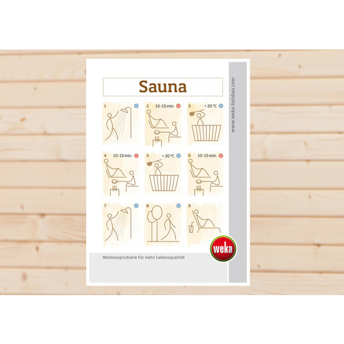 WEKA Sauna-Baderegeltafel, 0,2 cm, weiß... WEKA Sauna-Baderegeltafel, 0,2 cm, weiß...